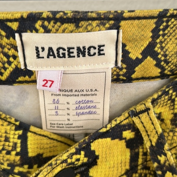 L'agence Jyothi High-Rise Split-Ankle Snake-Print Pants - Picture 6 of 8